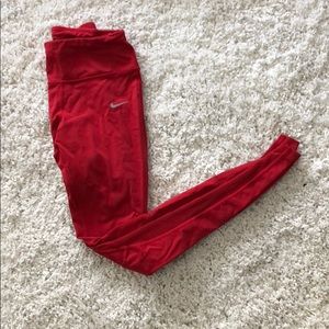 NIKE DRI-FIT Red Leggings